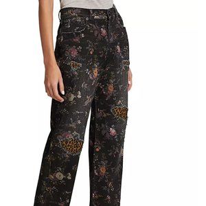 R13 Distressed Floral Boyfriend Jeans